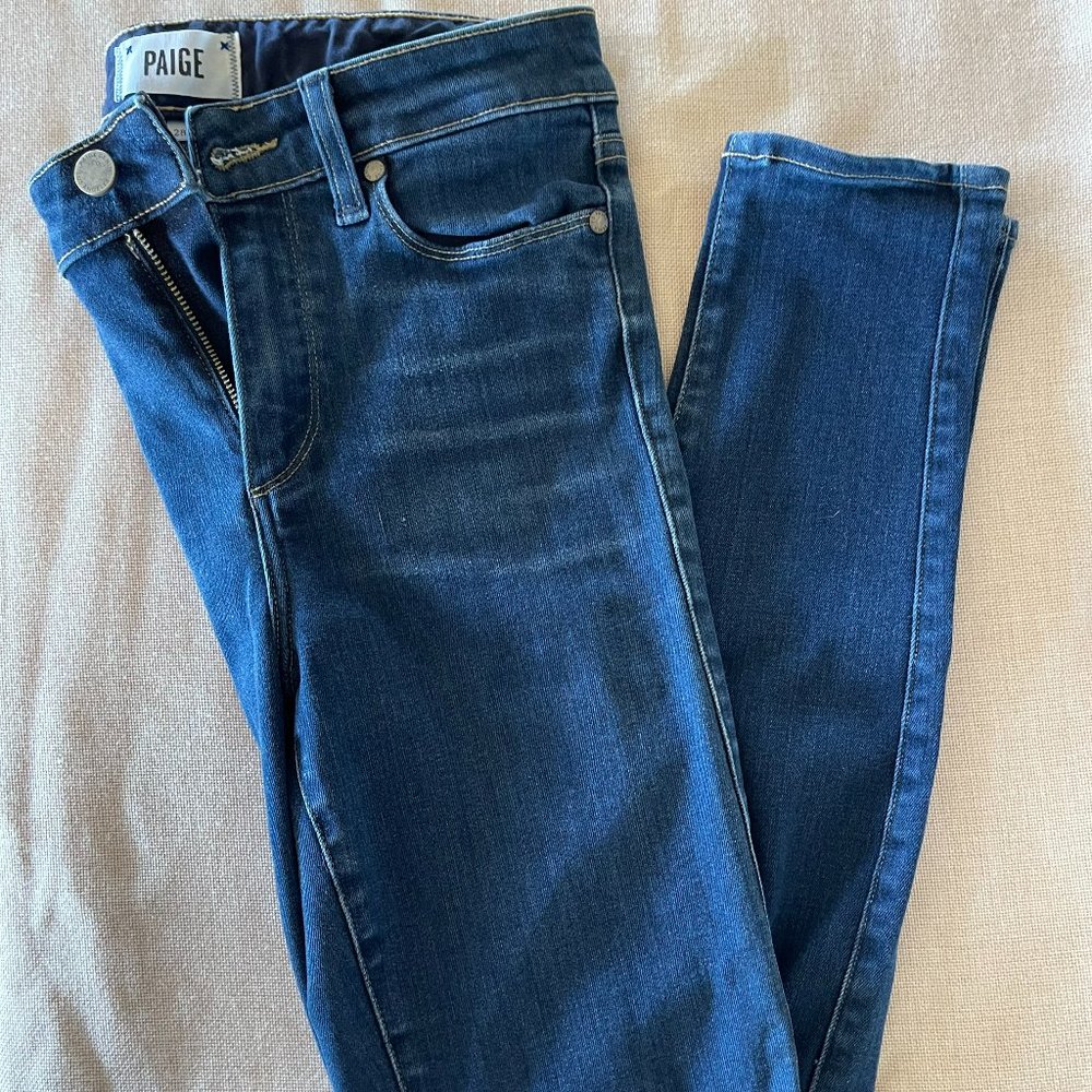 Paige Hoxton Ultra Skinny Medium Wash Blue Jeans